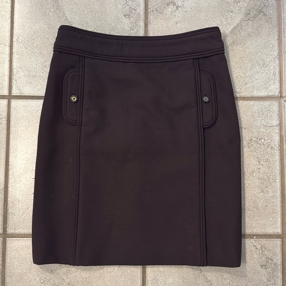 Tory Burch Women’s 4 A Line Wool Midi Skirt Pockets - Picture 1 of 4